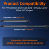 Picture of Euplokeer Qty (2) Heavy Duty C16-08055 20in Gas Strut Shock Spring - 120lb/534N - Pickup Truck Leer are Cap Topper Bed Tonneau Cover Part 78327-120, RV Bed Lift for Camper RV Bed Storage Queen Size