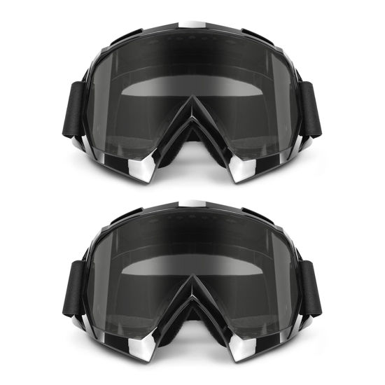 Picture of XYOP ATV Goggles Dirt Bike Goggles 2-Pack Motorcycle Motocross Goggles Off-Road Goggles MX and MTB Racing Goggles Bike Riding Glasses Protection Eyes Safety Goggles for Adult Youth Kids Grey Lens