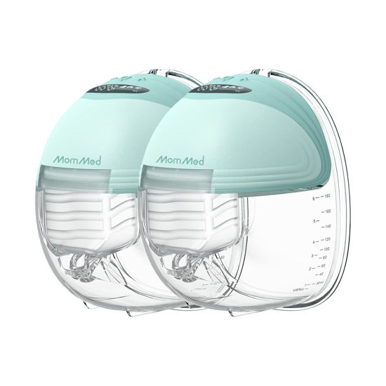 Picture of MomMed S21 Wearable Breast Pump - Smart Display, Leak-Proof Design, Hands-Free Double Portable Electric Breast Pump with 3 Mode &12 Levels - 24mm Shield & 6 Pairs of Flange Inserts (17mm, 19mm, 21mm)