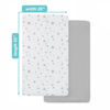 Picture of American Baby Company 2 Pack Fitted Crib Sheets 28" x 52", Soft Breathable Neutral 100% Cotton Jersey Sheet, Super Stars and Gray, for Boys and Girls, Fits Crib and Toddler Bed mattresses