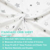 Picture of American Baby Company 2 Pack Fitted Crib Sheets 28" x 52", Soft Breathable Neutral 100% Cotton Jersey Sheet, Super Stars and Gray, for Boys and Girls, Fits Crib and Toddler Bed mattresses