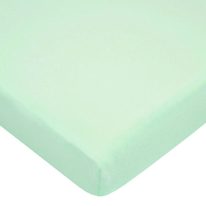 Picture of American Baby Company Fitted Mini Crib Sheet 24" x 38", Soft Breathable Neutral 100% Cotton Jersey Portable Sheet, Mint, for Boys and Girls, Fits Most Pack N Play and Mini Crib Mattresses