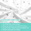 Picture of American Baby Company 2 Pack Fitted Crib Sheets 28" x 52", Soft Breathable Neutral 100% Cotton Jersey Sheet, Gray Star/Gray Zigzag, for Boys and Girls, Fits Crib and Toddler Bed mattresses