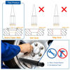 Picture of GAsupply 14x1.5 Spike Lug Nuts 24 PCS, Closed End Bulge Acorn m14x1.5 Spiked Lug Nuts Chrome 4.4" Tall 3/4'' 19mm Hex Cone/Conical Seat, with 1 Socket Key