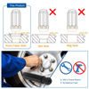 Picture of GAsupply 1/2-20 Lug Nuts Black, 1/2 x 20 Closed End 6 Spline Tuner Lug Nuts 1.38" 35mm Tall Conical Seat 60 Degree, 20 Pack with 1 Lug Nut Key