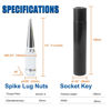 Picture of GAsupply 14x1.5 Spike Lug Nuts Chrome, Closed End Bulge Acorn 14mmx1.5 Spiked Lug Nuts Bullet Wheel Nuts 4.4" Tall 3/4'' 19mm Hex Cone/Conical Seat, Set of 24+1 Key