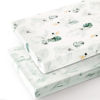 Picture of GRSSDER Stretch Ultra Soft Jersey Knit Fitted Pack n Play Playard Sheets Set 2 Pack，Fits Portable/Mini Cribs Sheets, Playards Mattress Pads, Stylish Watercolor Animals for Baby, Mint Green