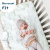 Picture of GRSSDER Stretch Ultra Soft Jersey Knit Fitted Pack n Play Playard Sheets Set 2 Pack，Fits Portable/Mini Cribs Sheets, Playards Mattress Pads, Stylish Watercolor Animals for Baby, Mint Green