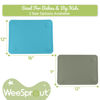 Picture of WeeSprout Silicone Suction Placemats for Babies, Toddlers & Kids, Durable Food Grade Silicone with Non-Slip Suction, Dishwasher Safe, for Dining Table & Restaurants + Travel Case, 2 Pack