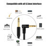 Picture of belipro 1/4 Inch TRS Instrument Cable 50Ft, 6.35mm TRS to 6.35mm TRS Stereo Audio Cable Male to Male Right-Angle-to-Straight for Electric Guitar, Bass, Keyboard,Mixer,Amplifier,Speaker,Equalizer...