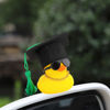 Picture of wonuu Car Dashboard Decor Graduation Hat Rubber Duck, Car Ducks Ornaments with Mini Hat Necklace Sunglasses Scarf (Green)