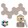 Picture of Hexagonal Acoustic Panels-12 Pack High-Density Sound Absorbing Panels 12"X10"X0.4" for Enhanced Noise Reduction, DIY Design, Idea for Studios, Offices, and Home Theaters(Dark Camel)