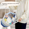 Picture of Baby Diaper Caddy Organizer, Extra Large Cotton Rope Nursery Diaper Basket, Changing Table Organizer, Portable Tote Bag with Divider, Car Storage, Baby Shower Gifts for Newborn Boys - Blue