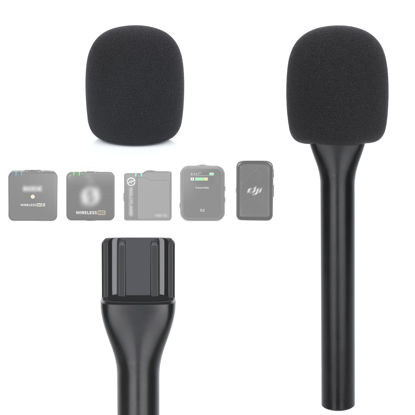 Picture of YOUSHARES Interview Microphone Handheld Adaptor for Rode Wireless Go II/Wireless PRO/Wireless ME/DJI Mic/DJI Mic 2, Interview Go Handheld Mic Adapter Compatible with Wireless Microphone System