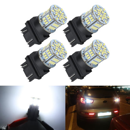 Picture of iFunyLED 4PCS 3157 LED Bulb Back Up Reverse Light 12V-24V Super Bright 3156 3056 3057 3047 LED Replacement Light Kit Set for Car Back Up Reverse Tail Brake Turn Signal Lights - Xenon White