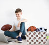Picture of HKEC Rectangle Rugby Storage Basket with Handles, Collapsible Kids Toys Bin, Cute Baby Storage Basket,Books Box,Gift Basket(Rugby)