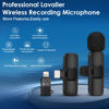 Picture of BARYINBIRD Wireless Lavalier Microphone, Professional Recording Wireless Microphone for iPhone, IPhone15, Android, IPad, 2-Pack Lavalier Microphones for Recording Interviews Videos Podcasts-Black