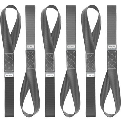 Picture of AUGO Heavy Duty Soft Loops -Pack of 6-1.5” x 17” Tie Down Anchor Straps for Use w/Ratchet Strap Hooks - 3000Lb Load Capacity & 10,000Lb Break Strength - Great for Motorcycle, Bike, Roof Rack, Etc.