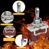 Picture of 6 Pack Toggle Switch, 3 Pin Toggle Switch 12V DC 30A/250V AC 15A, Heavy Duty SPDT ON Off ON Switch, Marine Waterproof Toggle Switch with Boot Cap Cover, for Cars Trucks, Racing Cars, Boats