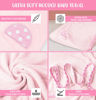 Picture of ELSVIN Set of 2 Hooded Baby Towels - Pink and Grey - Luxurious, Large and Super Absorbent - 30 x 30 Inch - Soft and Suitable for Infants, Toddlers and Kids - 400 GSM