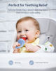 Picture of Silicone Baby Fruit Food Feeder (2 Pack) with Freezer Nibble Tray, Breastmilk Popsicle Molds for Baby Teething Relief, Silicone Feeder for Safe Infant Self Feeding, BPA Free, Dishwasher Safe, 3 Month+