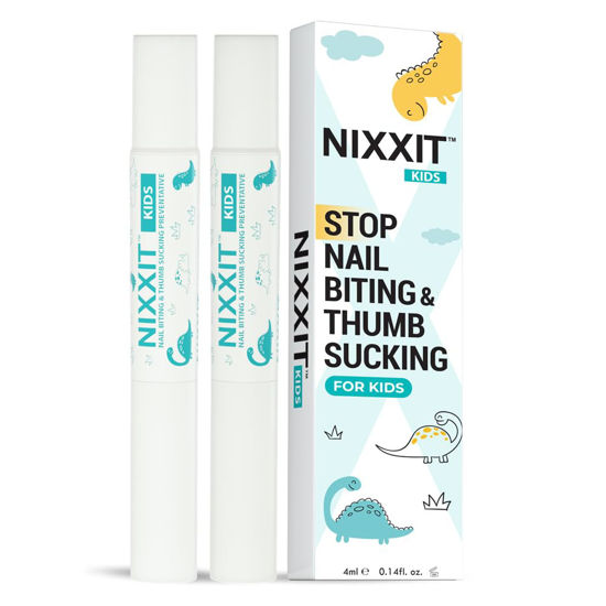 Picture of NIXXIT Nail Biting Treatment for Kids - Stop Thumb Sucking for Kids, Toddlers, Children - No Bite Nail Polish Pen - Non Glossy - Bitter Taste - Safe & Effective Solution - Paraben Free - (2 - Pack)