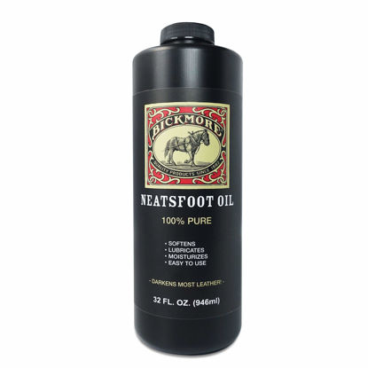 Picture of Bickmore 100% Pure Neatsfoot Oil 8 oz - Leather Conditioner and Wood Finish - Works Great on Leather Boots, Shoes, Baseball Gloves, Saddles, Harnesses & Other Horse Tack