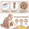 Picture of Peryiter 6 Pcs Muslin Hooded Baby Towels,32"x 32" Cotton Newborn Bath Towel Muslin Infant Baby Towels Absorbent Unisex Hooded Blankets,Newborn Registry Baby Gift for Girls Boys (Elegant Color)