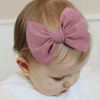 Picture of YanJie Baby Girls Nylon Headbands Newborn Bows Handmade Hair Bows Hairbands Hair Accessories for Newborn Infant Toddlers Kids(Gold Blue Dusty Rose)
