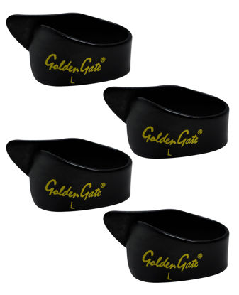 Picture of Golden Gate GP-4B-4PK Thumb Picks - Black - Large - 4 Pack