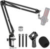 Picture of GLEAM Boom Arm Microphone Mic Stand for Blue Yeti HyperX QuadCast SoloCast Snowball Fifine Shure SM7B and other Mic, Medium