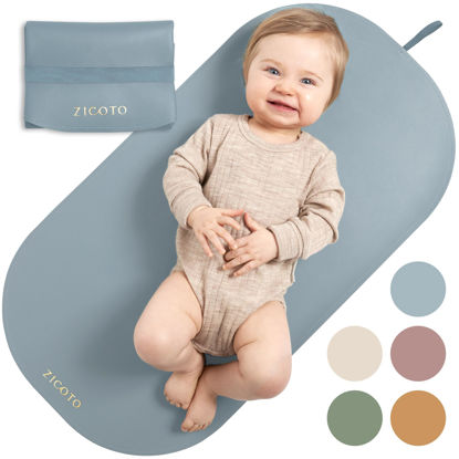 Picture of Beautiful Portable Baby Changing Pad - Wipeable and Easy to Clean Diaper Changing Mat - The Perfect Waterproof Vegan Leather Pad for Traveling