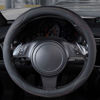 Picture of CAR PASS Colour Piping Leather Universal Fit Steering Wheel Cover,Perfectly fit for 14.5-15 inches for Various Vehicles Suvs,Vans,Trucks,Sedans,Cars(Black Multicolor)