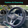 Picture of PINCTROT D Shaped 14 Inch Small Sized Steering Wheel Cover Great Grip with 3D Honeycomb Anti-Slip Design, Flat Bottom 14 Inch (Purple)