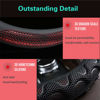 Picture of PINCTROT Small Size Steering Wheel Cover Great Grip with 3D Honeycomb Anti-Slip Design, 14 Inch (Wine Red)