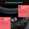 Picture of PINCTROT Large Size Steering Wheel Cover Great Grip with 3D Honeycomb Anti-Slip Design, 15.5-15.75 Inch (Blue)