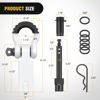 Picture of Nilight Anti-Theft Shackle Hitch Receiver 2Inch 45000 LBs Breaking Strength 3/4" Anti-Theft D Ring Shackle 5/8" Trailer Hitch Lock Pin Heavy Duty Solid Towing Kit for Trucks Off Road (White)