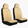 Picture of GIANT PANDA Front Car Seat Covers, Bucket Seat Covers, Leather Low Back Auto Seat Covers for Cars, Trucks, Jeep, Van, SUV, Pickup, Airbag Compatible (Beige)