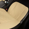 Picture of GIANT PANDA Front Car Seat Covers, Bucket Seat Covers, Leather Low Back Auto Seat Covers for Cars, Trucks, Jeep, Van, SUV, Pickup, Airbag Compatible (Beige)