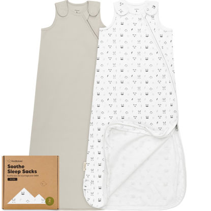 Picture of 2-Pack Organic Sleep Sacks, 100% Cotton -Baby Sleeping Sack, Wearable Blanket Baby, Sleep Sack for Babies, Toddler Swaddle Sack, Newborn Baby Sleeping Bag, Sleepsack for Infant Girl,Boy (Nordic, L)