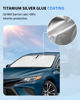 Picture of for Camry Custom Fit Windshield Sun Shade Foldable Hybrid Sedan for 2018-2023 Toyota Camry Car Accessories Sunshade Sun Visor Front Window Protector 240T Reflective Fabric Blocks UV Rays