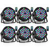 Picture of CO-Z Stage Lights, 36 LED Par Lights with Remote Control, DMX Controller Compatible, 6 Pack DJ Lights for Event Wedding Holiday Party Bar Club Music Dance Show