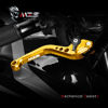 Picture of MZS Gold Motorcycle Brake Clutch Levers Short Adjustable CNC Compatible with FZ1 FAZER 2006-2015 | FZ6 FAZER 2004-2010 | FZ6R 2009-2017 | FZ8 2011-2016 | XJ6 Diversion 2009-2016
