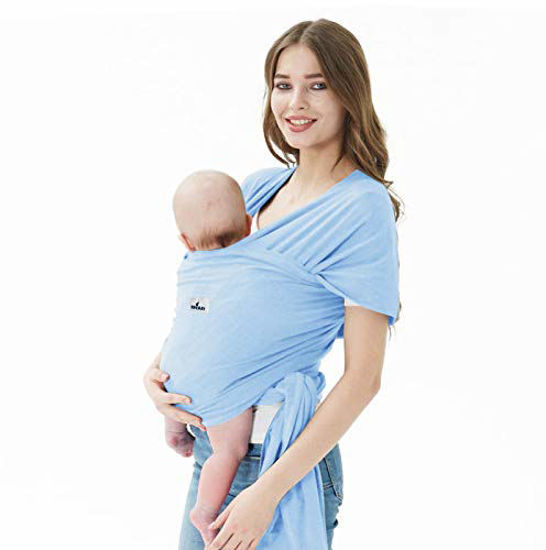 Picture of Baby Wrap Carrier Jeroray Baby Wrap,Hands Free Baby Carrier Infant Carrier,Lightweight,Breathable,Softness,Baby Blue