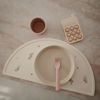 Picture of mushie Silicone Placemat for Kids | BPA-Free Non-Slip Design (Pink Flowers)