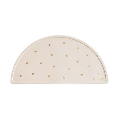 Picture of mushie Silicone Placemat for Kids | BPA-Free Non-Slip Design (Crowns)