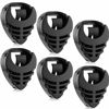 Picture of 6 Pieces Pick Holder Stick-on Guitar Pick Holder Black Plastic Easy to Paste on the Guitar with Adhesive Back and Spring Guitar Accessories Convenient Picks Placement for Acoustic Guitar Bass Ukulele