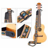 Picture of CLOUDMUSIC Tenor Concert Soprano Baritone Ukulele Strap Coloful Hawaii Floral Jacquard For Adult Size And Kids(Blue Orange Pink Flowers)