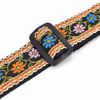 Picture of CLOUDMUSIC Tenor Concert Soprano Baritone Ukulele Strap Coloful Hawaii Floral Jacquard For Adult Size And Kids(Blue Orange Pink Flowers)