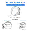 Picture of TICONN 20PCS Hose Clamp Set - 1-1/4'' - 1-23/32'' 304 Stainless Steel Worm Gear Hose Clamps for Pipe, Intercooler, Plumbing, Tube and Fuel Line